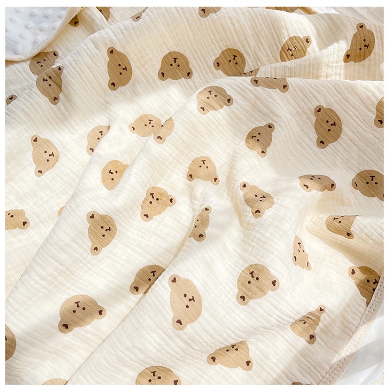 [𝑮𝑰𝑨́ 𝑯𝑼𝒀̉ 𝑫𝑰𝑬̣̂𝑻] Chăn em bé xô Muslin Hàn Quốc, mặt nhung hạt siêu mềm mịn, ấm áp