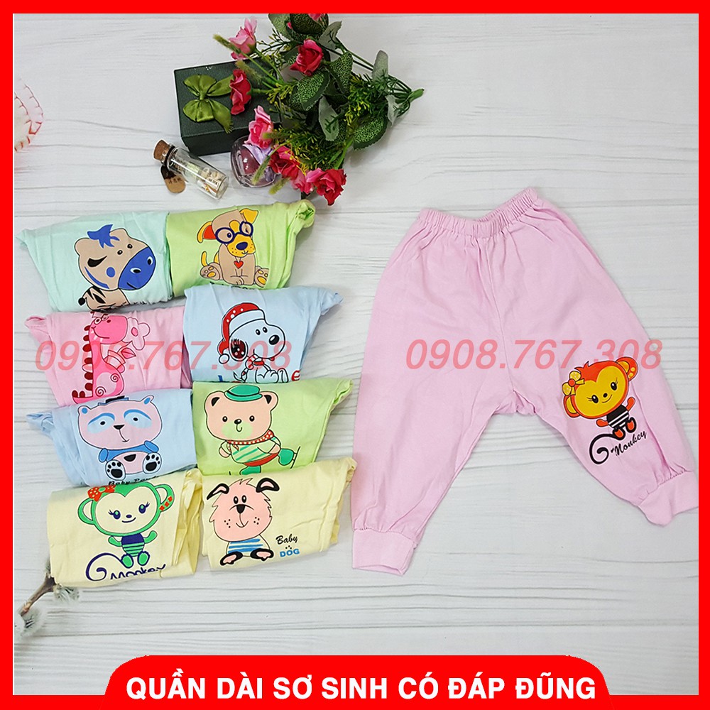 Quần Dài Sơ Sinh Có Đũng Đóng Bỉm Hằng Trang Chất Cotton Cho Bé