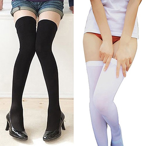 Tất đùi màu trơn giữ ấm dành cho nữ