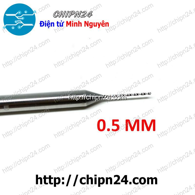 [1 CÂY] Mũi khoan mạch in CNC HỢP KIM 0.5mm