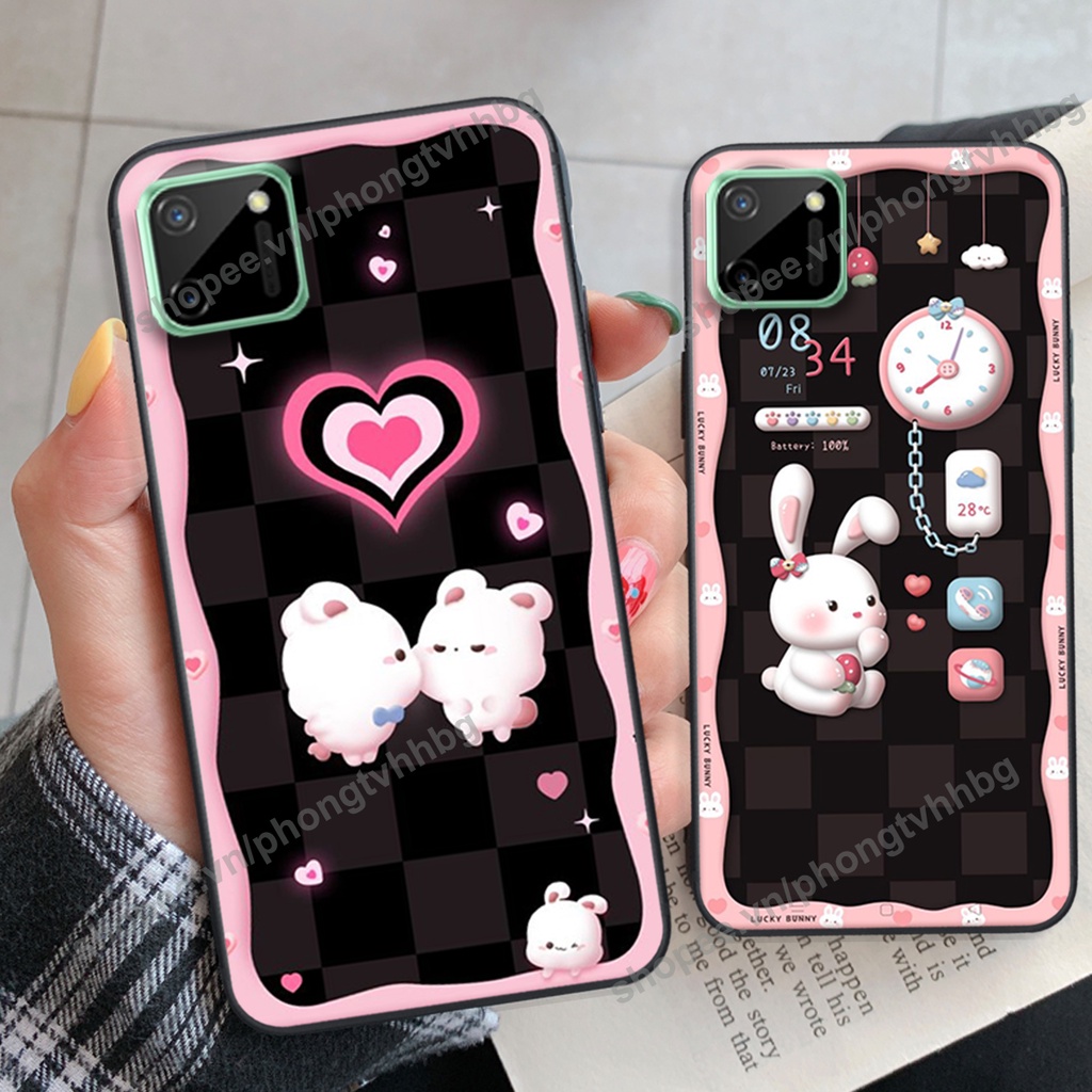 Ốp lưng Realme C11 / Realme C11 2021 / Realme C20 gấu,thỏ trắng , đồng hồ dễ thương cute cực đẹp