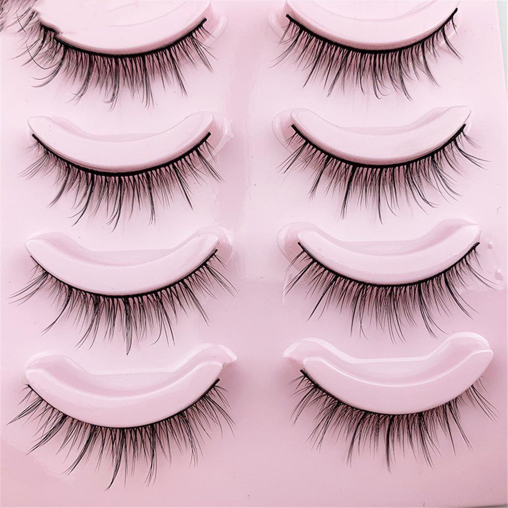 Set 5 Cặp Lông Mi Giả Trong Suốt Handmade Phong Cách Nhật Bản