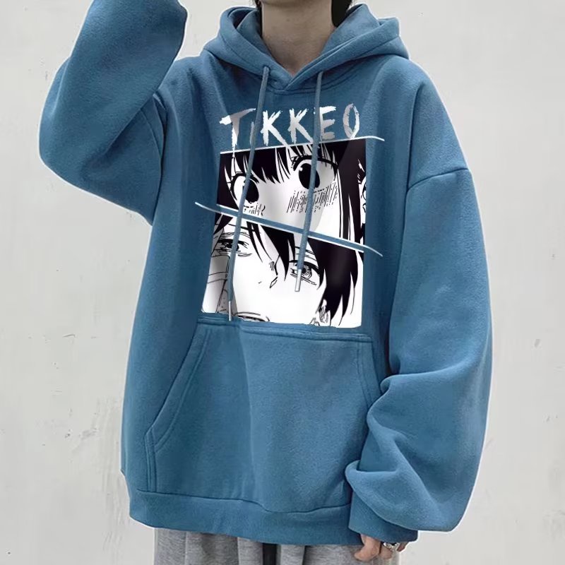 Áo Hoodie Dáng Rộng Phong Cách Hàn Quốc Thời Trang Thu Đông Cho Nam Size M-5xl