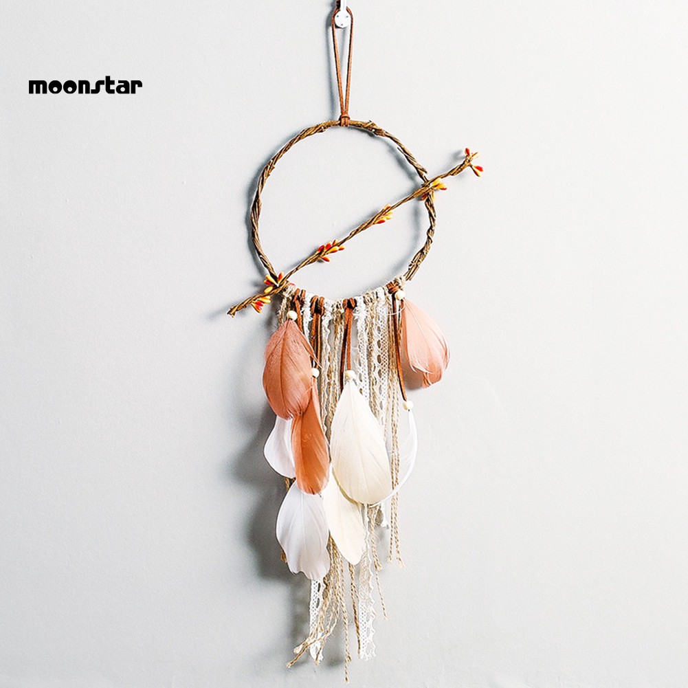 Dreamcatcher trang trí lông vũ kiểu vintage