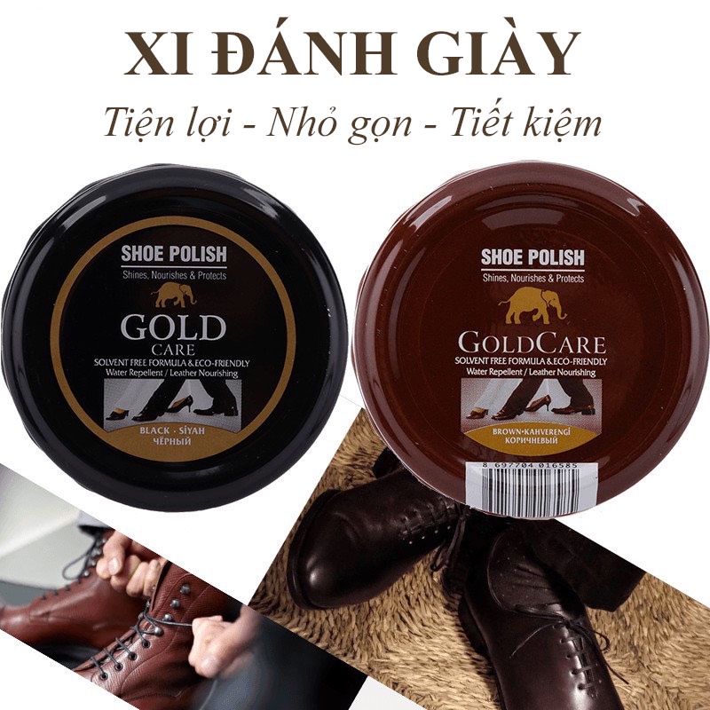 XI ĐÁNH GIÀY GOLDCARE - GC5003 - Xi đánh giày da cao cấp Goldcare dạng sáp - Dùng được cho túi xách,