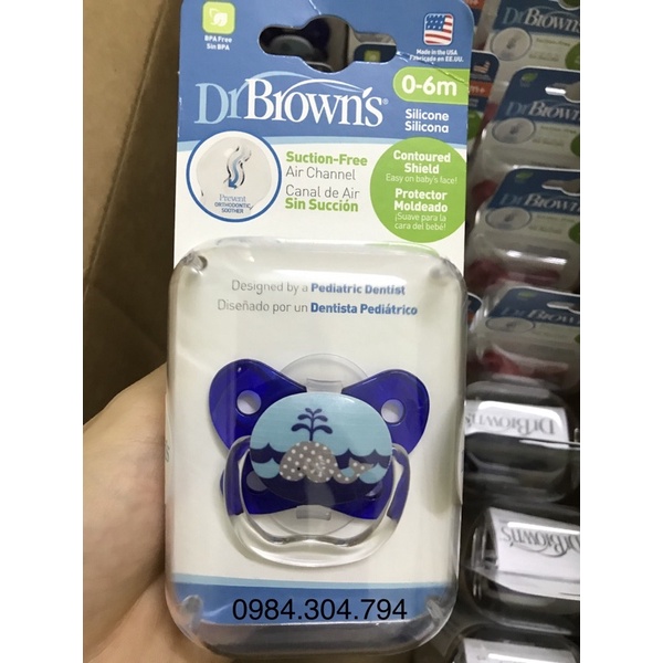 ( Chính Hãng) Ty ngậm Dr Brown’s đơn 0-6m, 6-18m, 12m+ ( ty giả Dr Brown )