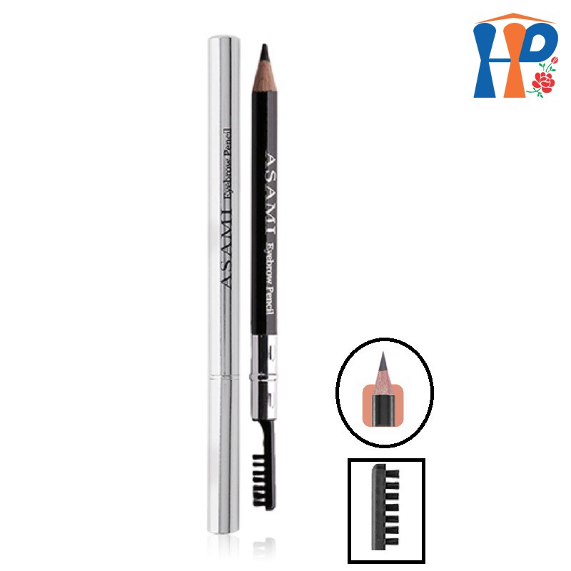 Combo Chì vẽ mày Asami (2 Chì mày BR03 - tông nâu đen  + Chuốt chì) - Eyebrow Pencil and Sharpener | BigBuy360 - bigbuy360.vn
