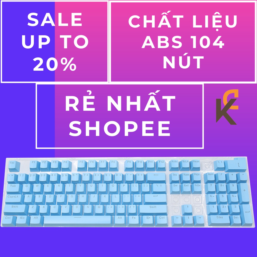 Nút Keycap ABS Xuyên Led 104 Phím Dành Cho Bàn Phím Cơ Double Shot - OEM Profile