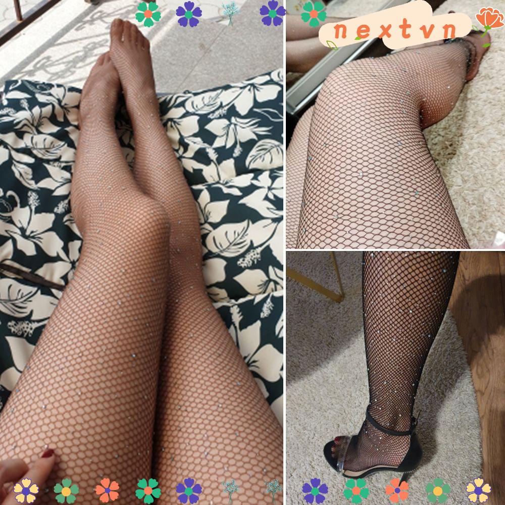 Quần Tất Lưới Cá Đính Kim Tuyến Lấp Lánh Gợi Cảm Dành Cho Phụ Nữ