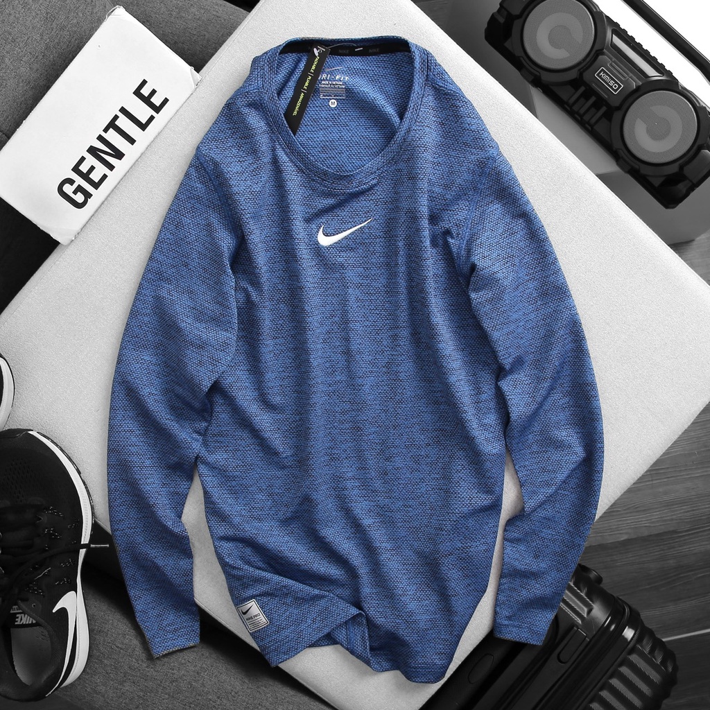 Áo thun thể thao nam tay dài, chất liệu dệt kim cương cao cấp 4204