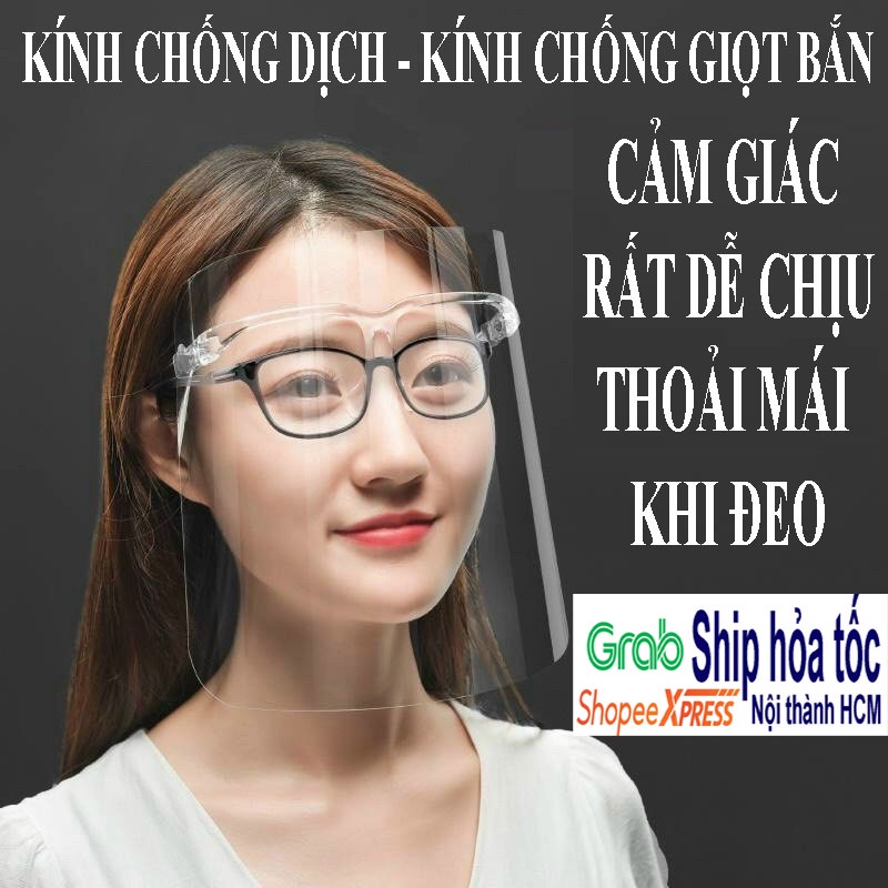 [CÓ SẴN] Kính chắn giọt bắn - Mặt nạ chống dịch - Kiếng chống bụi