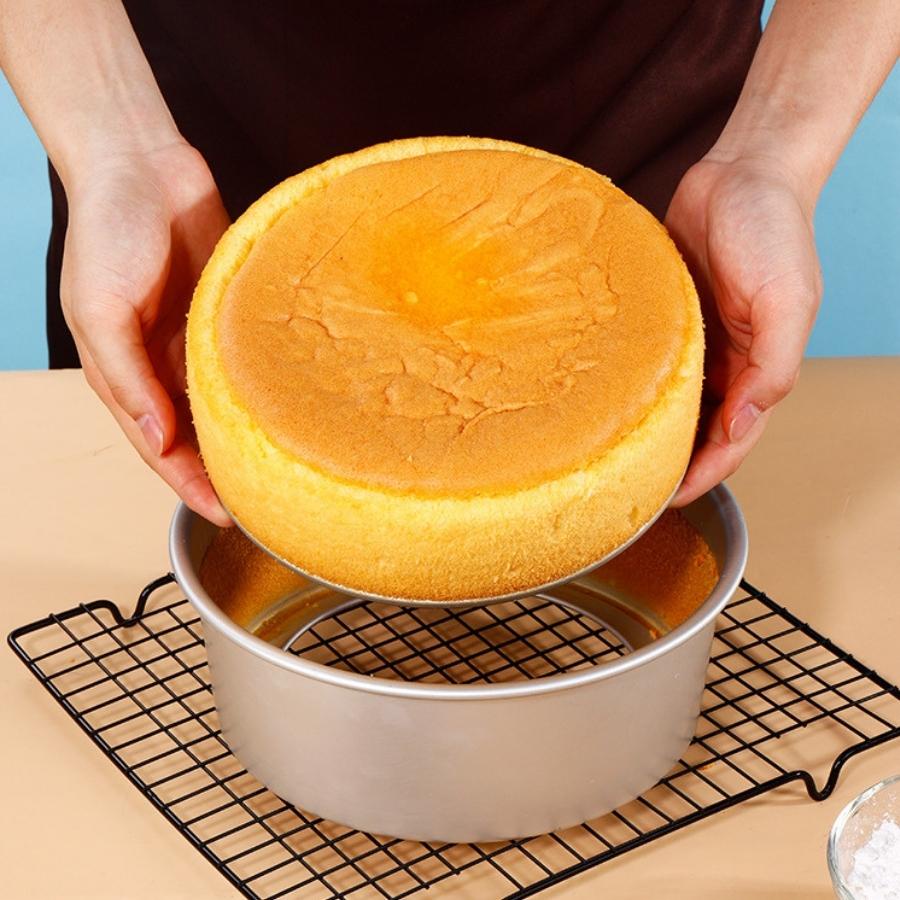 Khuôn Tròn Nướng Bánh Bông Lan Gato Dụng Cụ Làm Bánh Sinh Nhật Đường Kính 2 inchs 4inchs Nhôm Trắng Cao Cấp