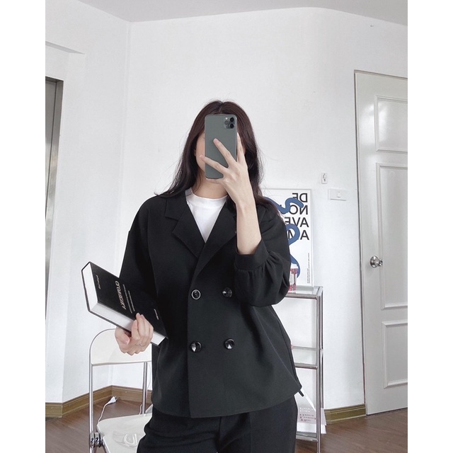 áo cổ vest tay bồng