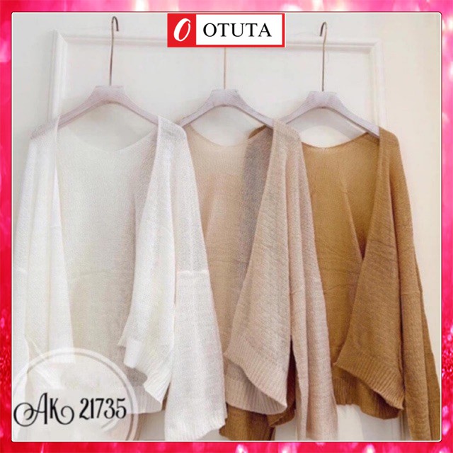 [Mã FAMAYWA giảm 10K đơn 50K] Áo Cadigan len mỏng phong cách Hàn Quốc