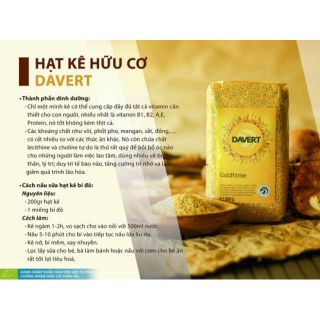[Davert] Hạt kê hữu cơ 500gr