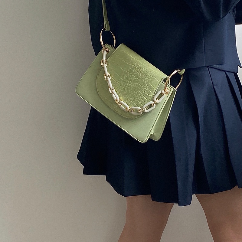 Túi xách đeo chéo phối dây xích thời trang dành cho nữ