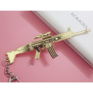 Móc khóa Súng PUBG mạ vàng