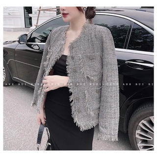 [HÀNG NGN] Áo dạ Tweed tua rua