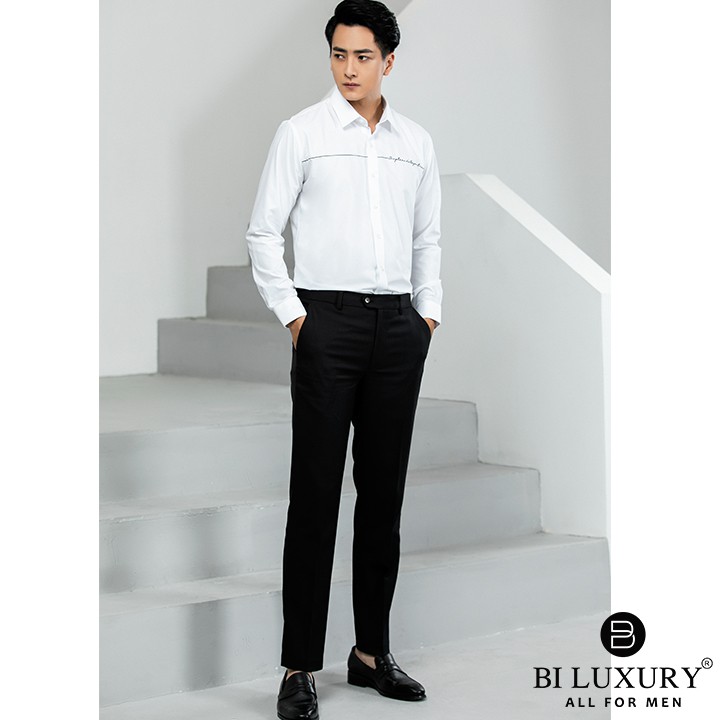 Áo sơ mi nam trắng dài tay Biluxury SMDT018TRK vải nano cao cấp chống nhăn form body fit thanh lịch | BigBuy360 - bigbuy360.vn
