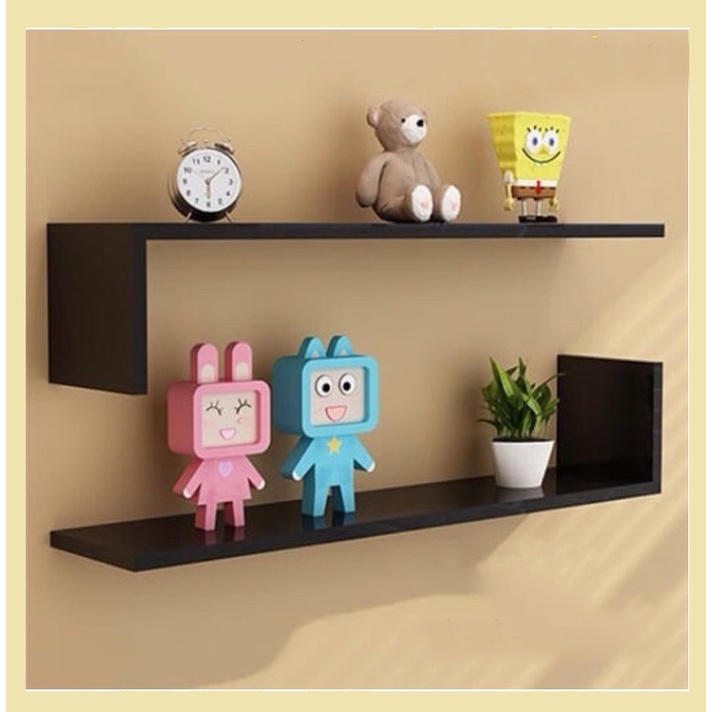 Kệ treo tường decor, Kệ treo tường chữ L gỗ mdf phủ melamine