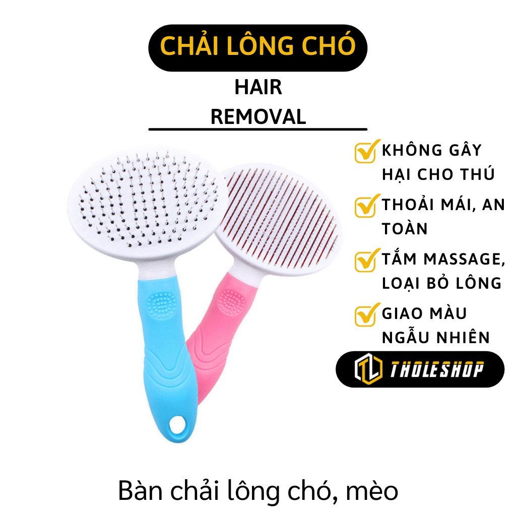 Lược Chải Lông Chó, Mèo - Lược Chải Lông Thú Cưng Chuyên Nghiệp Có Nút Bấm 8055