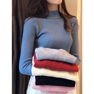 Áo len tăm cổ 3 phân hàng quảng châu chất mềm mịn co dãn giữ nhiệt tốt