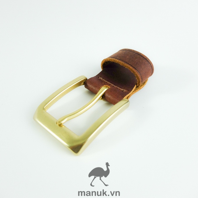 Mặt thắt lưng nam đồng đúc BV1 | Bộ đầu khoá thắt lưng đồng đúc dùng cho bảng dây 3.8cm - 3.9cm