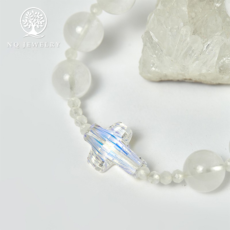 Vòng Mân Côi - Chuỗi Mân Côi TAUL Trắng NQ Jewelry 10mm