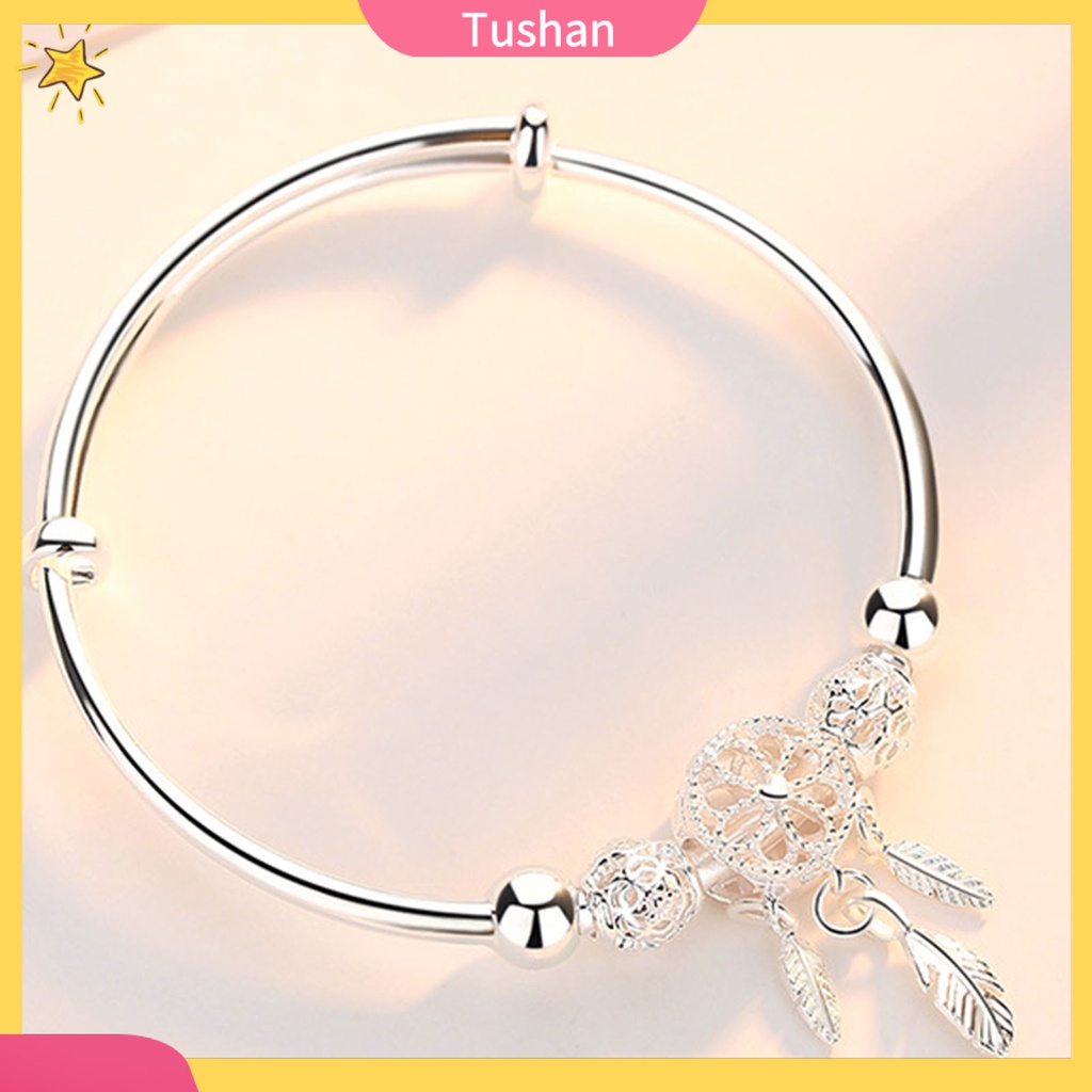 Vòng tay đính lông vũ tua rua thời trang cho nữ