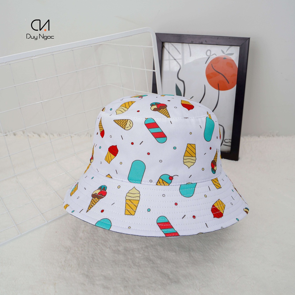 Nón Bucket "Que kem màu sắc" - Duy Ngọc, phù hợp cho người lớn, đội được 2 mặt - 2011