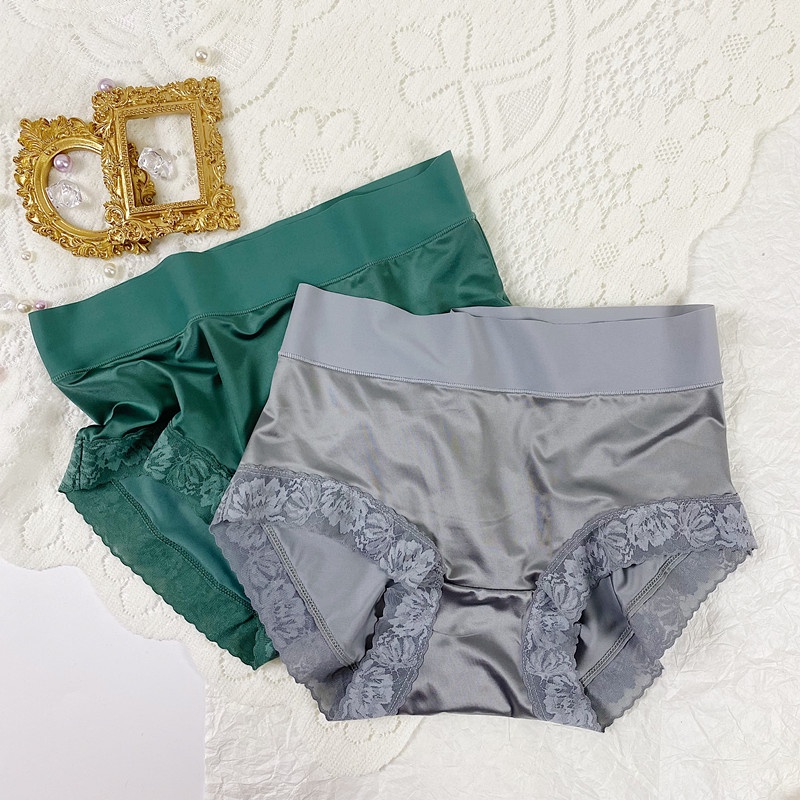 Quần Lót Một Mảnh Bằng Vải Lụa Lạnh Không Đường May Nhiều Màu Sắc Chất Lượng Cao Thoải Mái