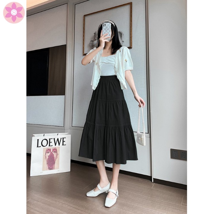 Chân Váy Tầng Ulzang Vintage 2 Lớp Siêu Xinh