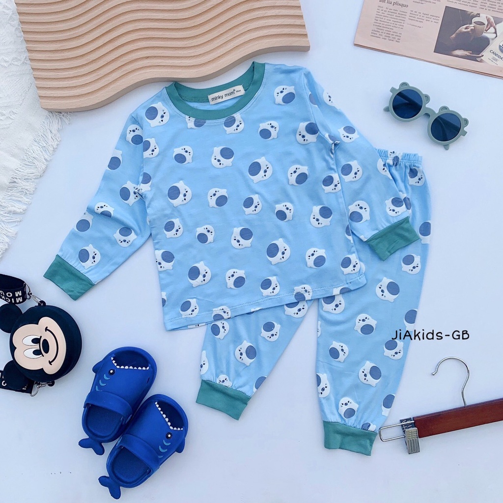Bộ thun lạnh minkymom  dài tay cho bé