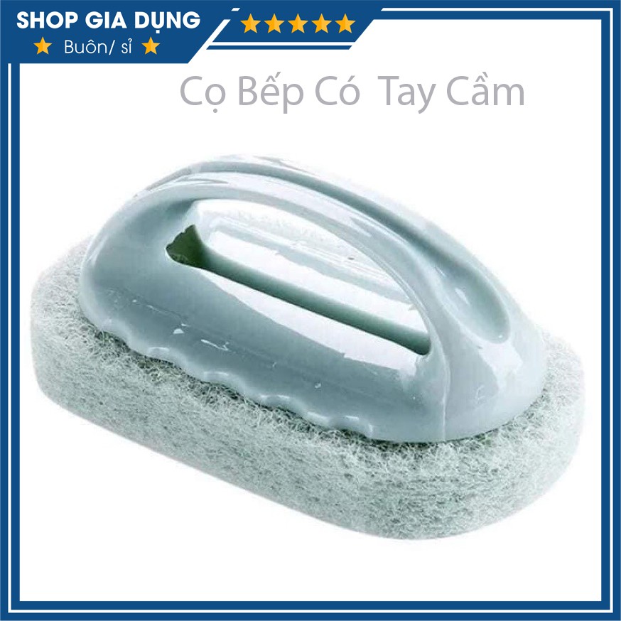 [Mã LIFEHLSALE2 giảm 10% đơn 0Đ] Cọ Bếp, Cọ Bồn Rửa Có Tay Cầm Bọt Biển