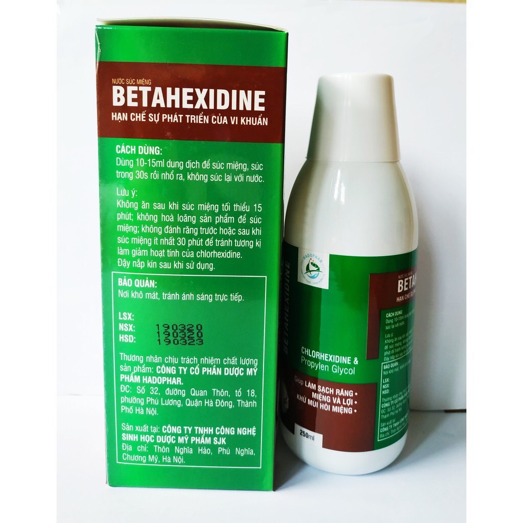NƯỚC SÚC MIỆNG BETAHEXIDINE 250ML