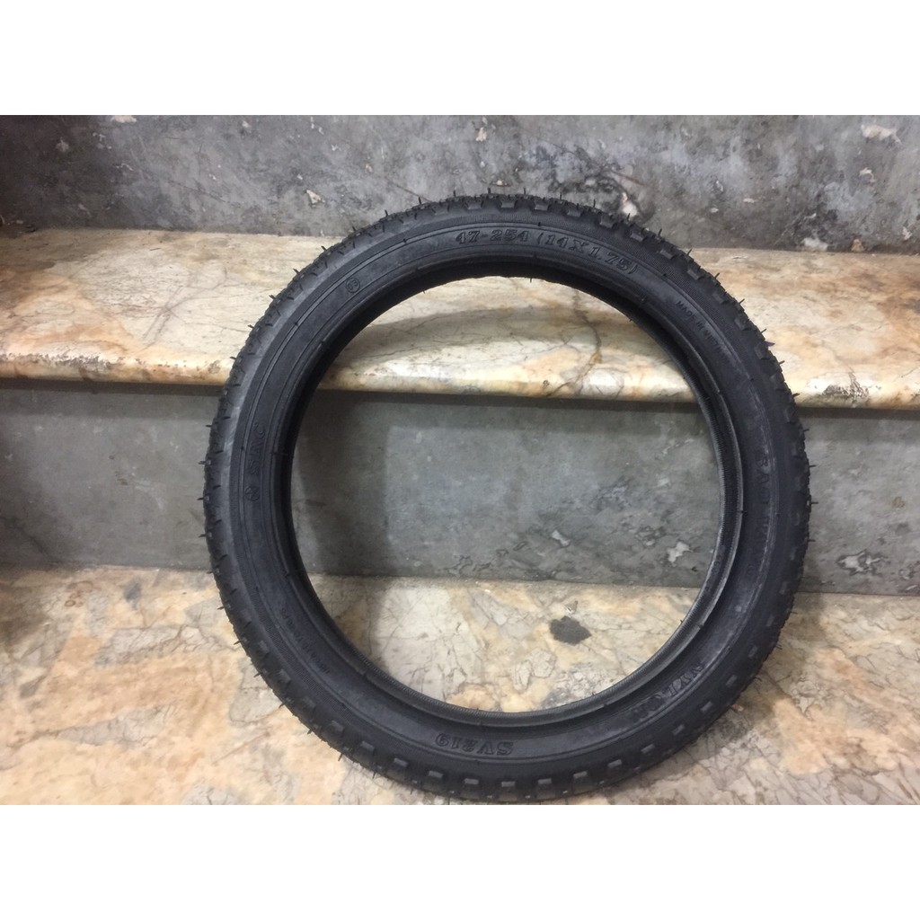 COMBO 01 SĂM VÀ 01 LỐP XE ĐẠP TRẺ EM 14x1.75 SAO VÀNG