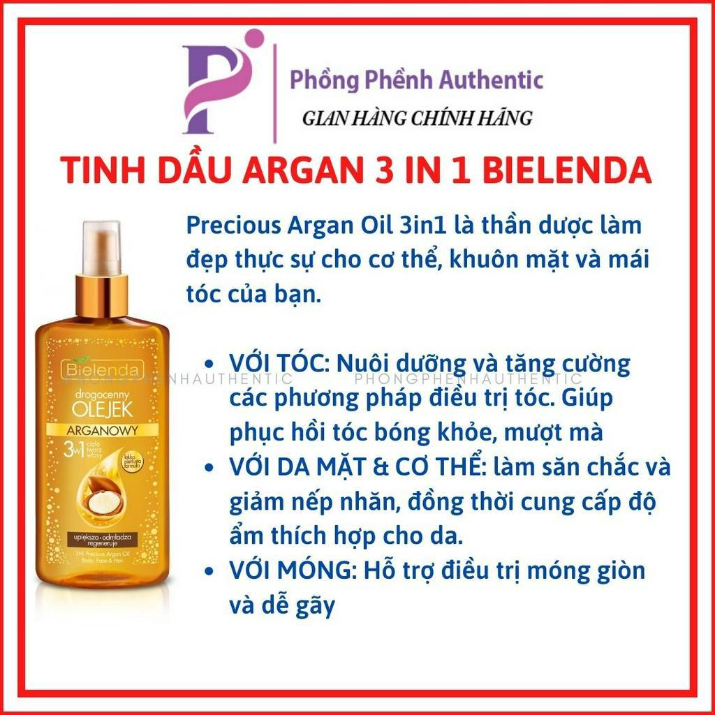 Tinh dầu argan dưỡng tóc, da, body 3 in 1 Bielenda Olejek Arganowy 150ml