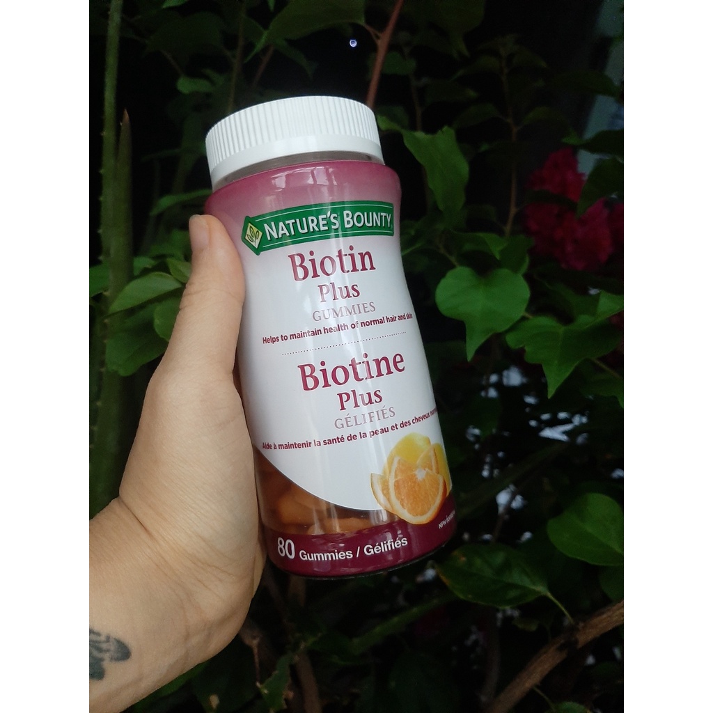 Kẹo Dẻo Nature's Bounty Biotine Plus - 80 viên - Bổ Sung Collagen -Vitamin C & E