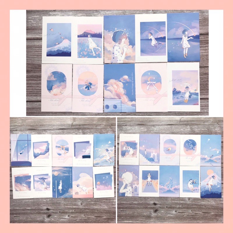 Postcard Cô gái mây