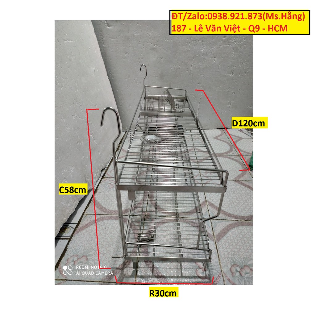 Úp Chén Dĩa Đa Năng La 2 Tầng móc treo Hàng Đặt INOX SUS 304 - TRLAĐN2TML-312LDI3 -