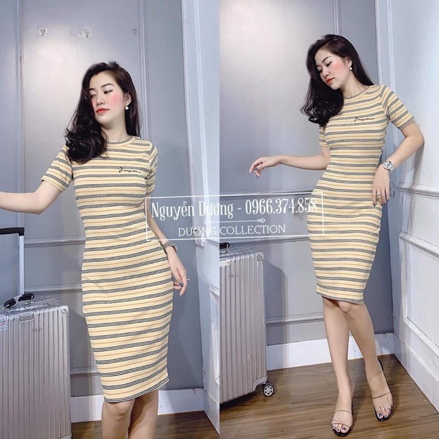 [ Mã FAMAYWA2 giảm 10K đơn 50K] Váy body cộc tay chất gân tăm hottrend | BigBuy360 - bigbuy360.vn