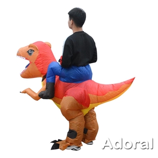 ♛BA♚Halloween Dinosaur Inflatable Costume Cosplay Riding Tyrannosaurus Mounts Air Blow-up Deluxe Party Inflatable Costume