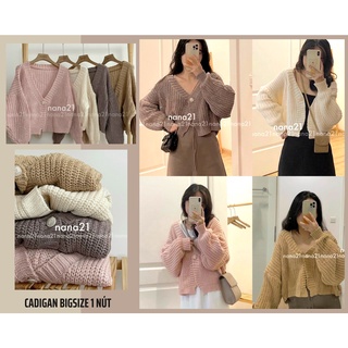 Áo khoác len Cadigan 1 cúc thời trang thu đông