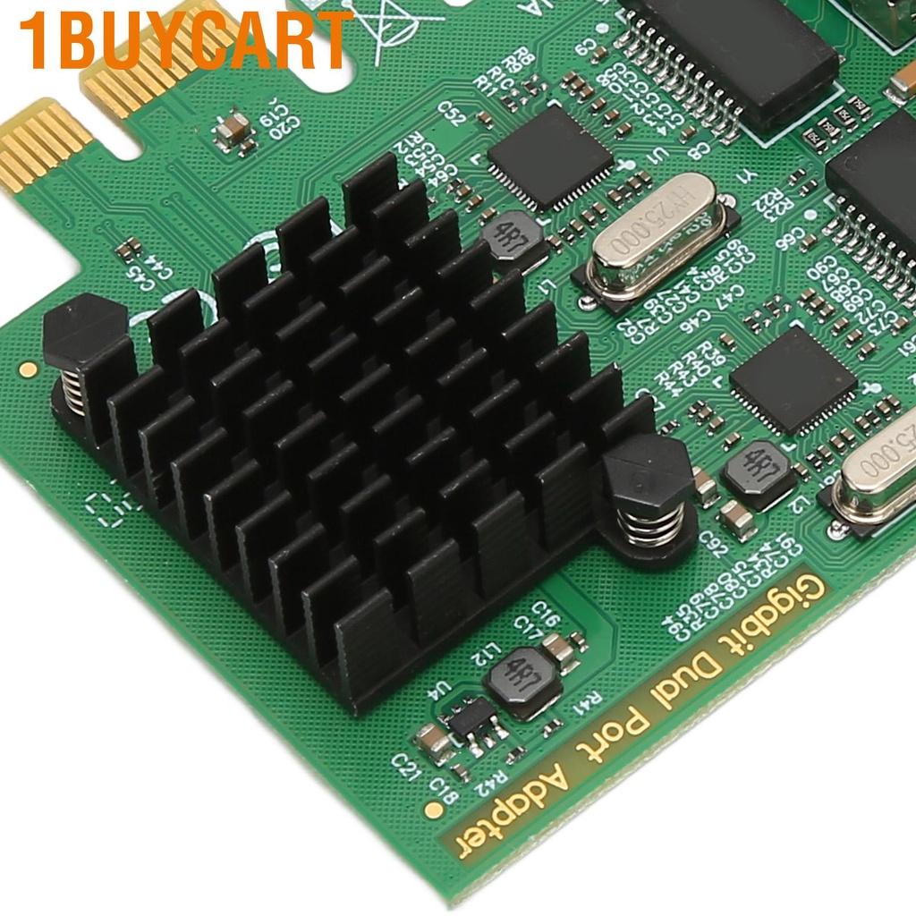 1buycart PCI E NIC Network Card 2 Way RJ45 Port for RTL8111G Chipset PCIE X1 Ethernet LAN Adapter Win Linux VMware