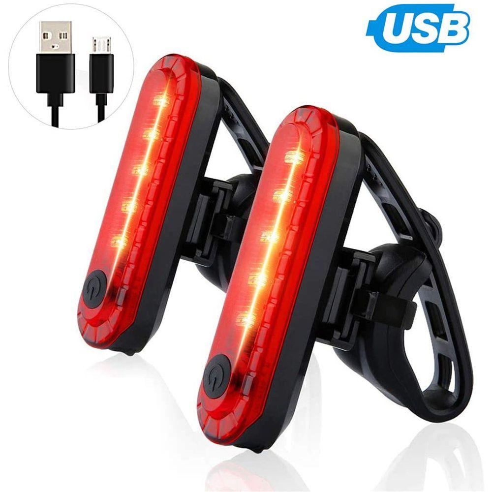 BEAUTY Đèn Led COB Gắn Đuôi Xe Đạp Sạc USB