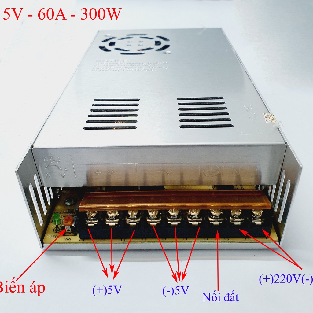 Nguồn tổ ong,nguồn 5V - 60A/40A/20A/10A,nguồn tổ ong loại xịn chuyên dùng cho camera,đèn led,các thiết bị 5V khác