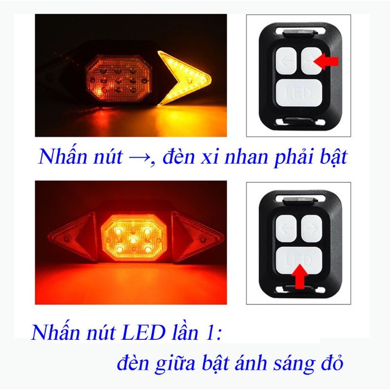 Đèn Xi Nhan Xe Đạp LY 6700 - Kết Nối Không Dây