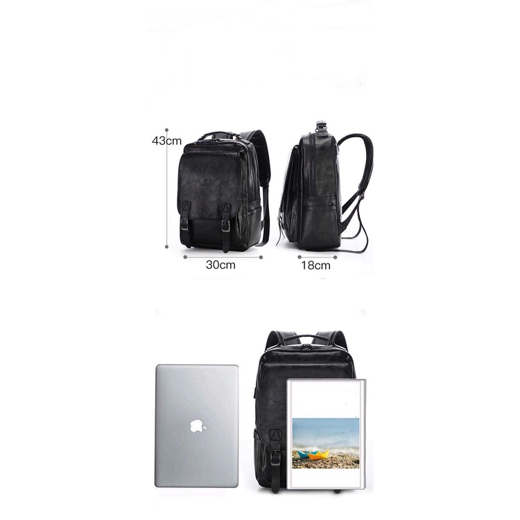 Ba lô da nam thời trang Hàn Quốc để vừa laptop