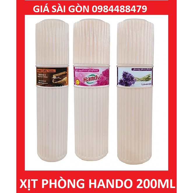 Bộ 3 chai xịt phòng khử mùi Hando 200ml Hương Lavender, Hồng, Cafe