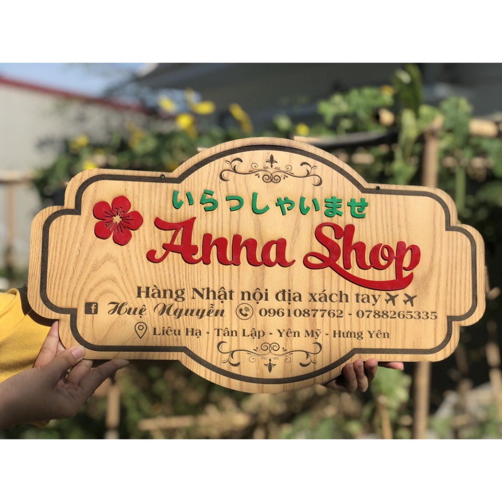 [BẢNG HIỆU GỖ LIVESTREAM] - Bảng hiệu gỗ thiết kế và in thông tin shop - Kích thước 30x50cm | BigBuy360 - bigbuy360.vn